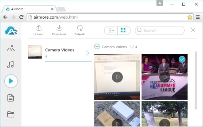 Download videos with AirMore