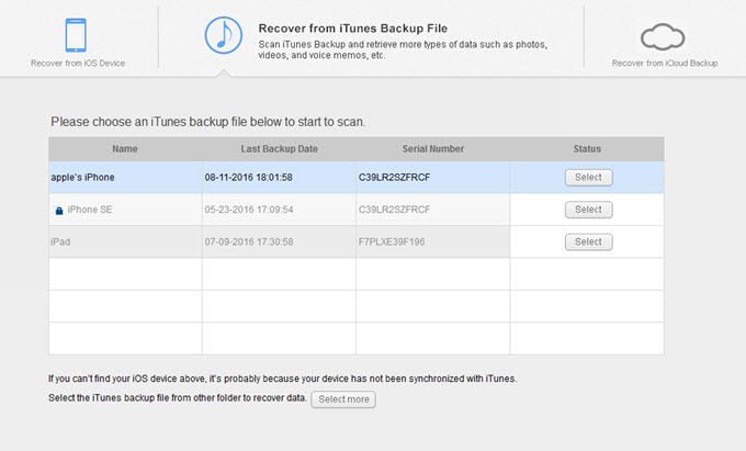 iTunes Backup File
