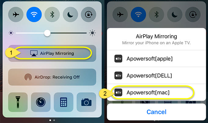 Open AirPlay after iOS 10