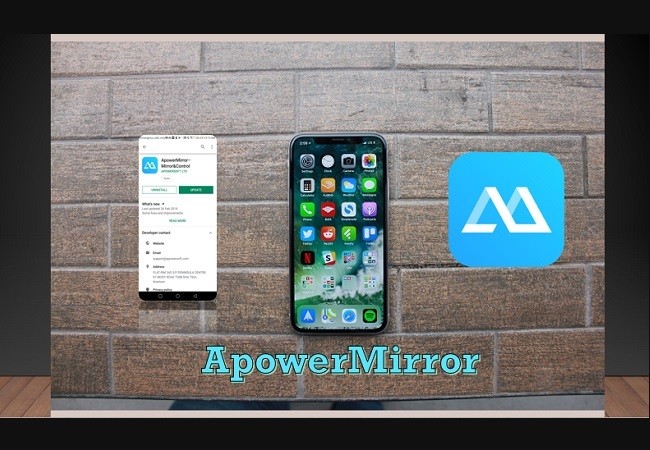 espelhar iphone a pc apowermirror