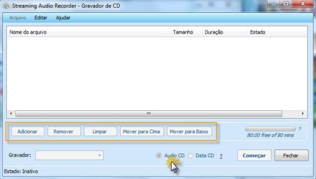 gravar um cd mp3