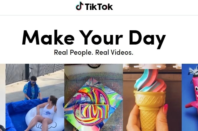 como fazer vídeo em tiktok tela inicial