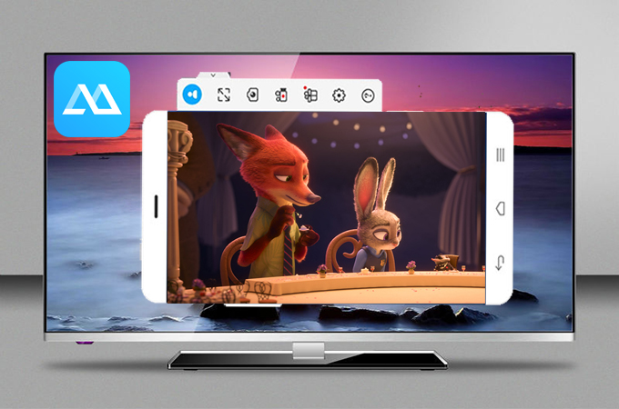 use apowermirror to mirror android to tv