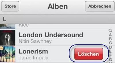 Einzelne Songs in der Musik App auf dem iPhone löschen