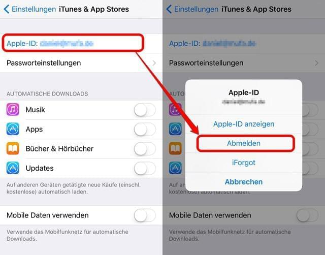 Apple ID direkt löschen