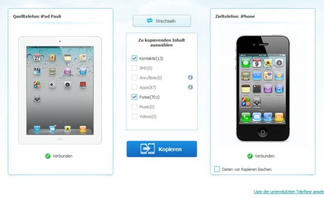 iPhone Bilder auf iPad übertragen