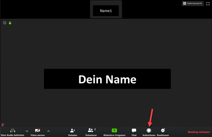Zoom Meeting aufzeichnen