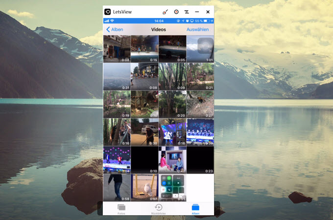 iPhone Videos via LetsView auf PC spiegeln