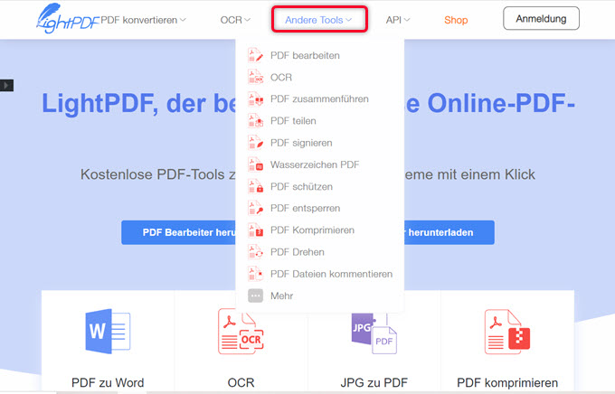 PDF via LightPDF am iPad bearbeiten