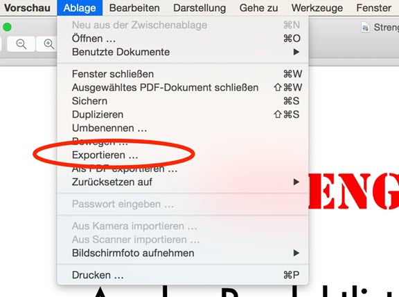 PDF auf Mac per Vorschau in Bilder umwandeln