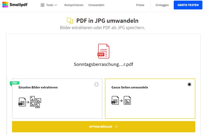 Online PDF zu Bild Konverter