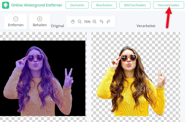 Bilder von Online Hintergrund Entferner herunterladen