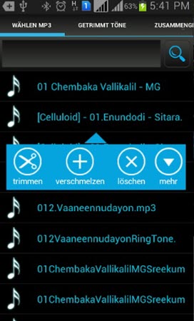 Audio auf Android trimmen