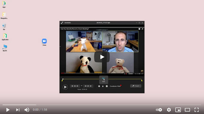 Videoanleitung zur Aufnahme von Zoom
