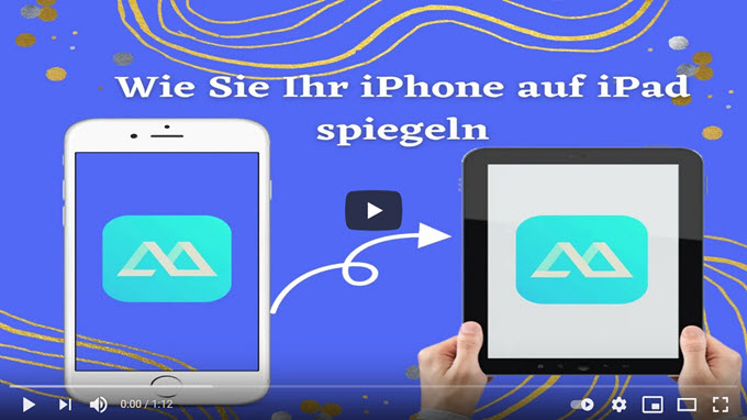 Videoanleitung um iPhone auf iPad zu spiegeln