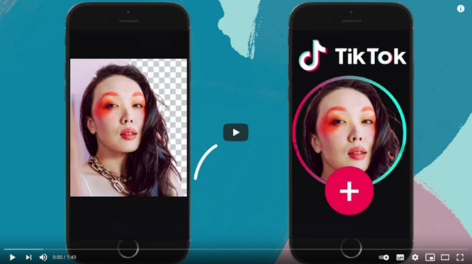 Videoanleitung um durchsichtiges TikTok Profilbild zu erstellen