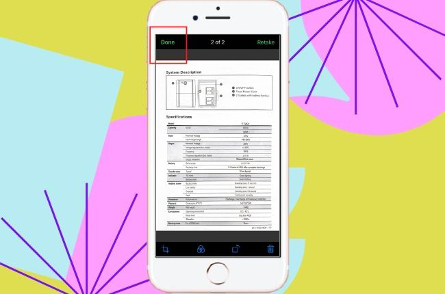 Dokument auf iPhone mit QuickScan scannen und speichern