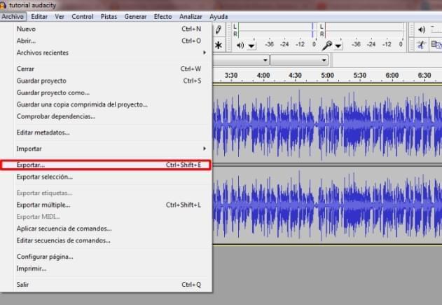 convertir audio to mp3 con audacity
