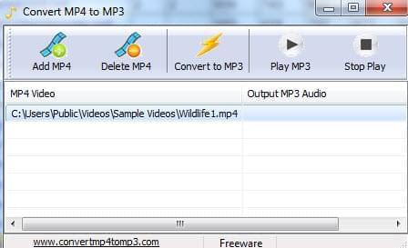 freeware convert mp4 to mp3