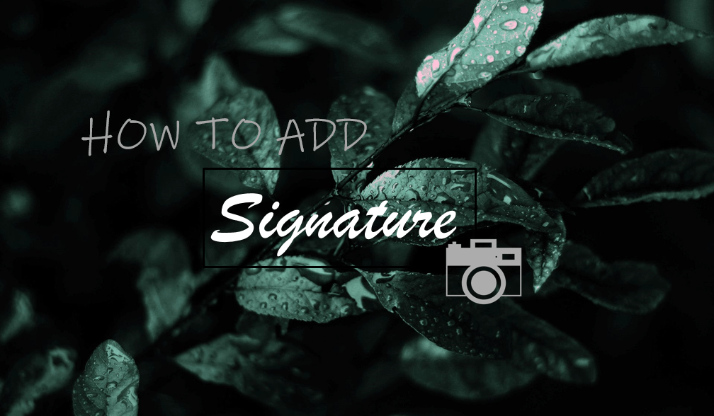 agregar firma en las fotos