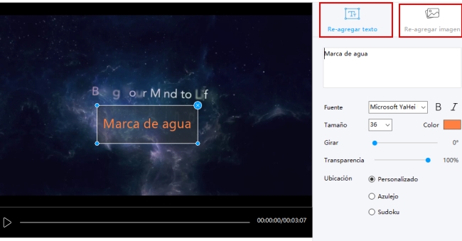 agregar marca de agua al video de youtube gratis