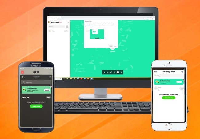 compartir pantalla en Houseparty