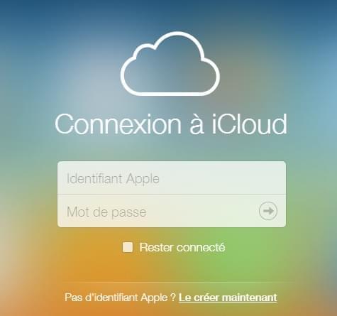 connectez sur iCloud