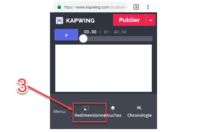 kapwing redimensionner