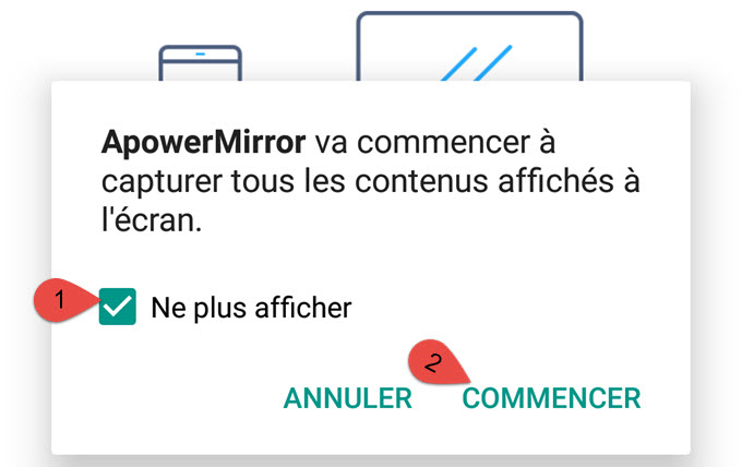 connecter Android à ApowerMirror