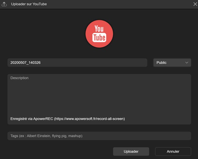 créer une vidéo HD pour YouTube