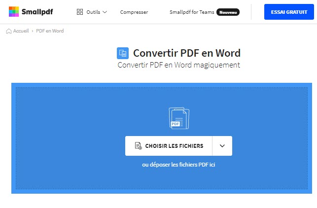 smallpdf convertisseur de PDF