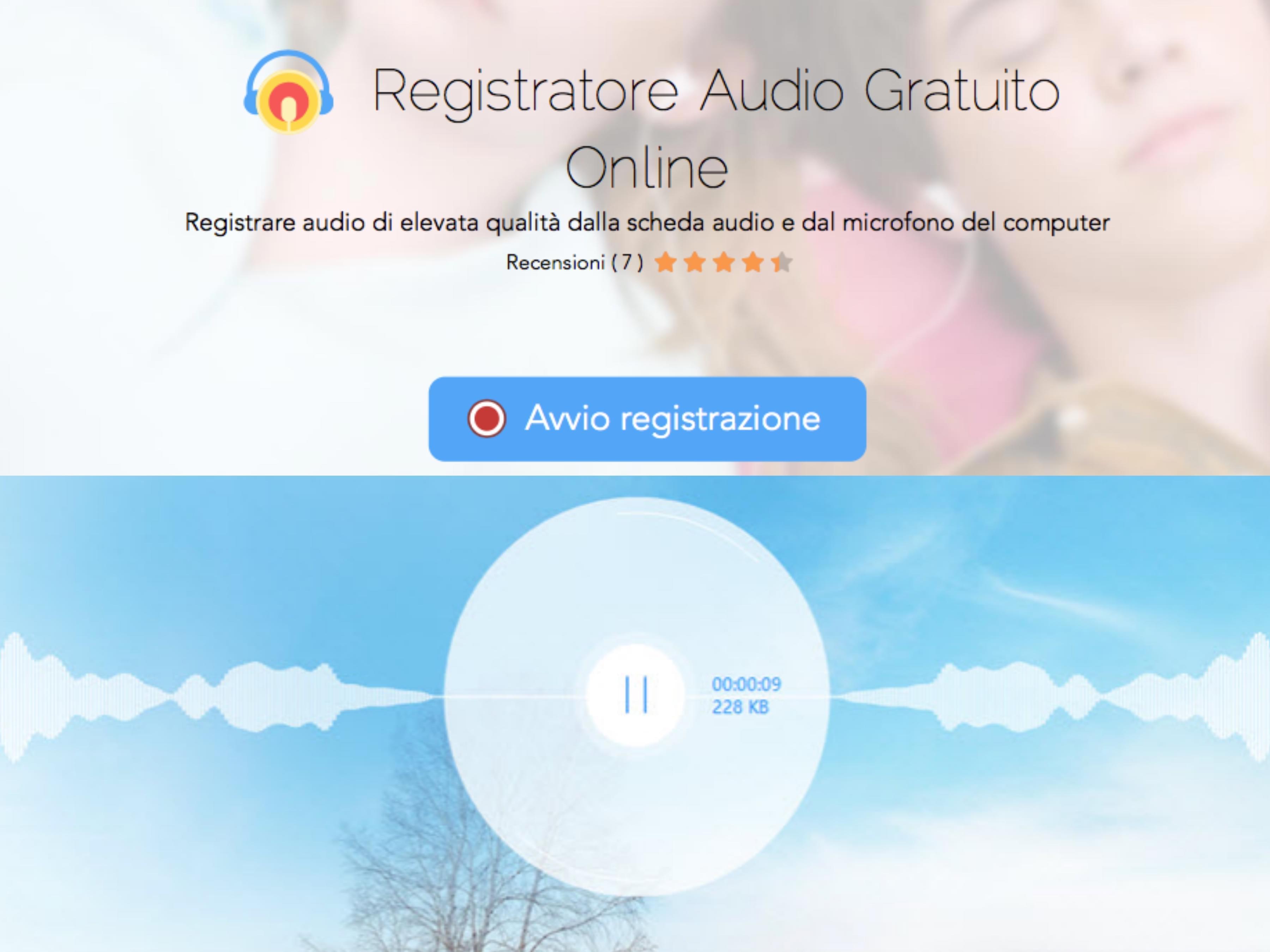 registrare audio Chrome gratis online