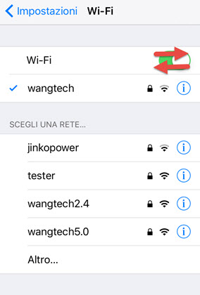 Configurazione WiFi