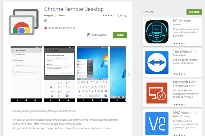 chrome remote desktop