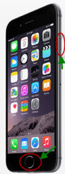 iPhone 6熒幕擷取按鍵