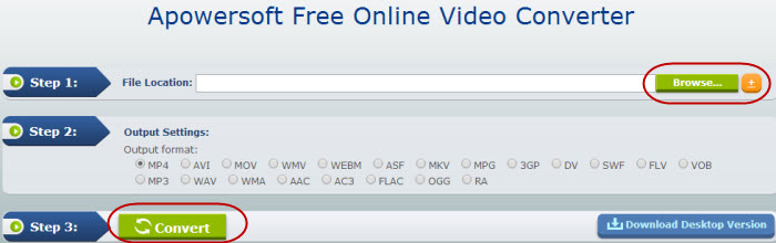 Free Online Video Converter's new screenshot
