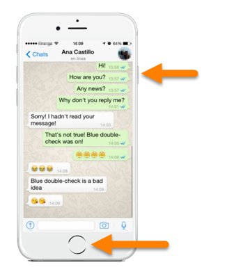 screen capture Whatsapp on iPhone