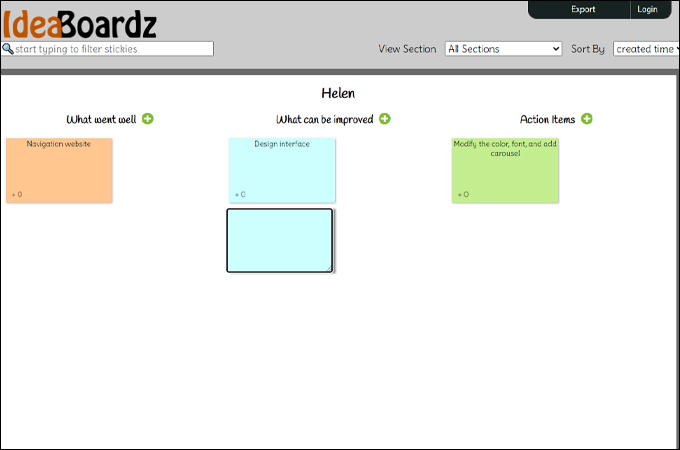 ideaboardz sticky notes tool