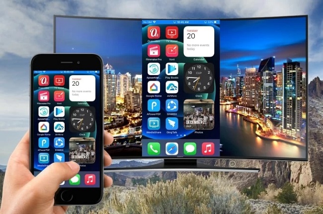 melhor app para espelhar iphone para samsung tv