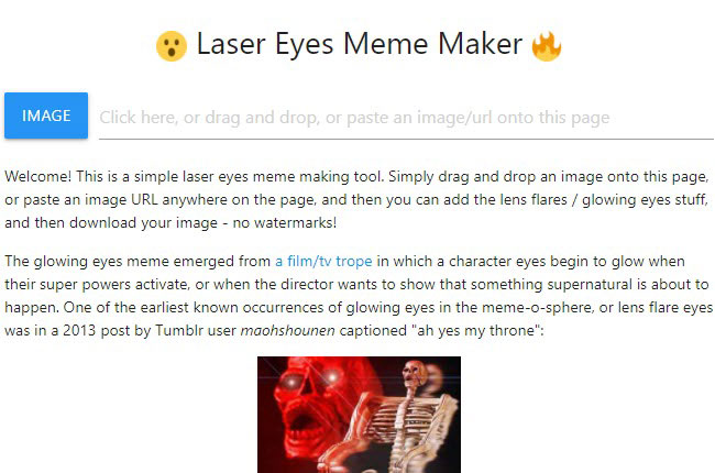 laser eye meme maker memedio