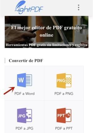 convertir PDF a Word en Android