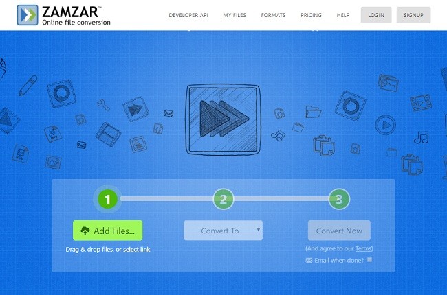 Zamzar Tool Interface