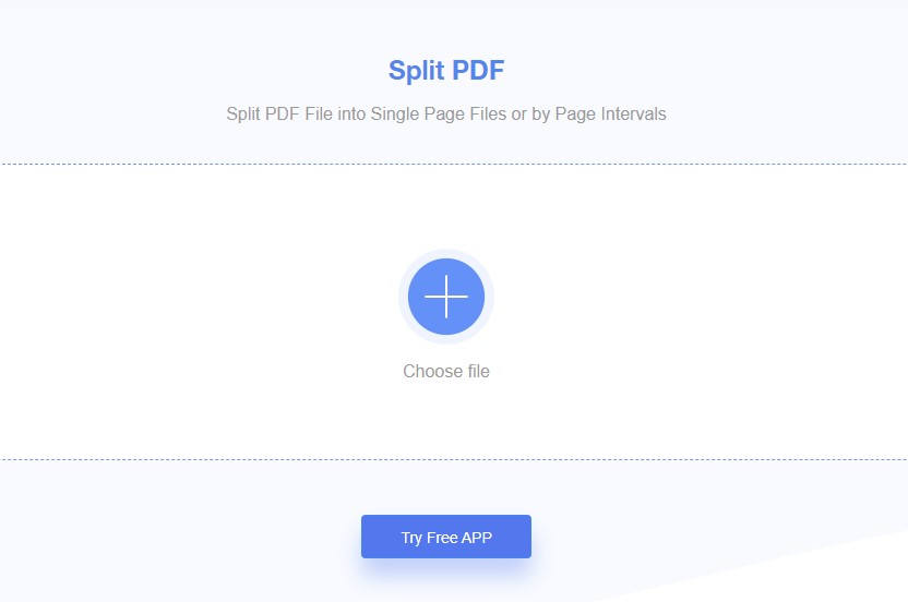 upload a pdf to split