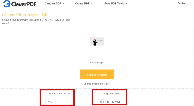 convert PDF to PNG with CleverPDF