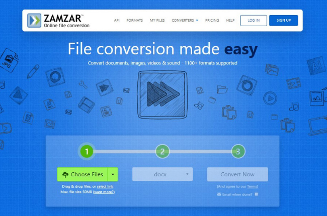 Zamzar pdf to editable