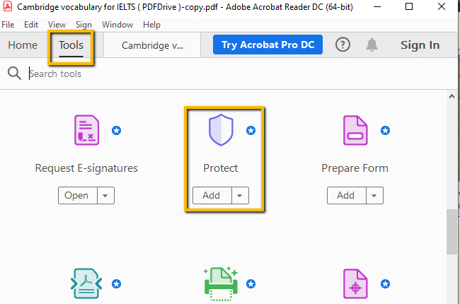 how to password protect PDF