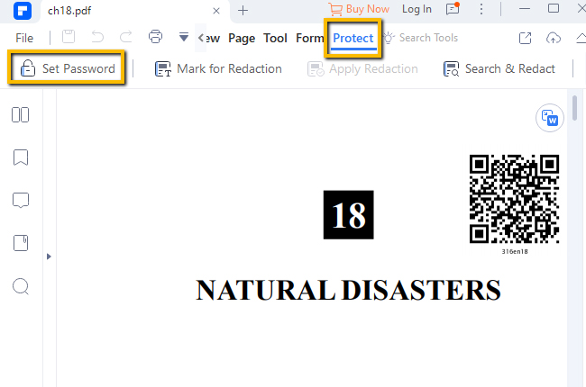 set PDF password with PDFelement