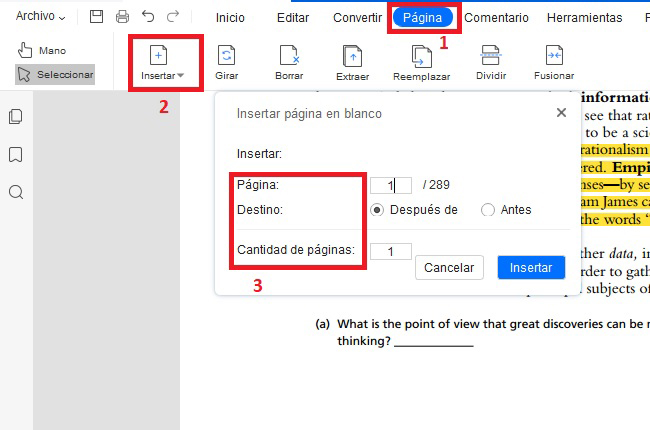 lightpdf añadir página en blanco a pdf