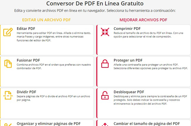 pdf2go convertidores de pdf en línea gratuitos