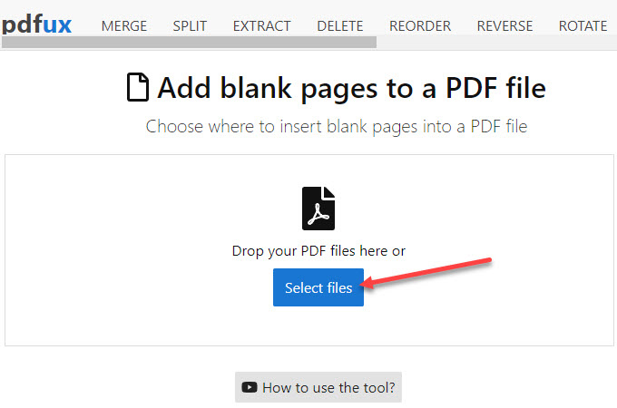 pdfux subir pagina en blanco pdf